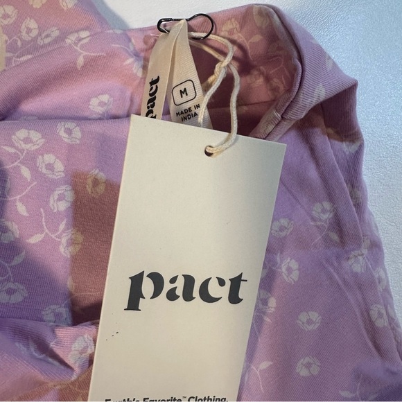 NWT Pact Organic Cotton Blend Tie Back Fit & Flare Dress Wild English Lavender - Picture 7 of 12